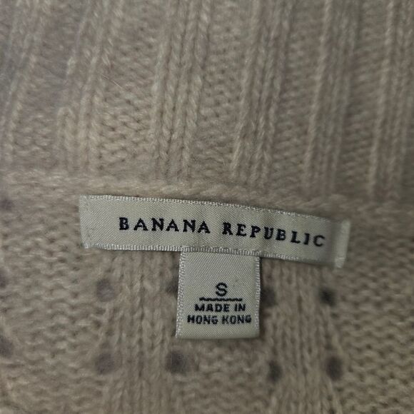 Banana Republic Angora & Lambs Wool  Cable Knit Cowl Neck Sweater Small - Picture 5 of 6